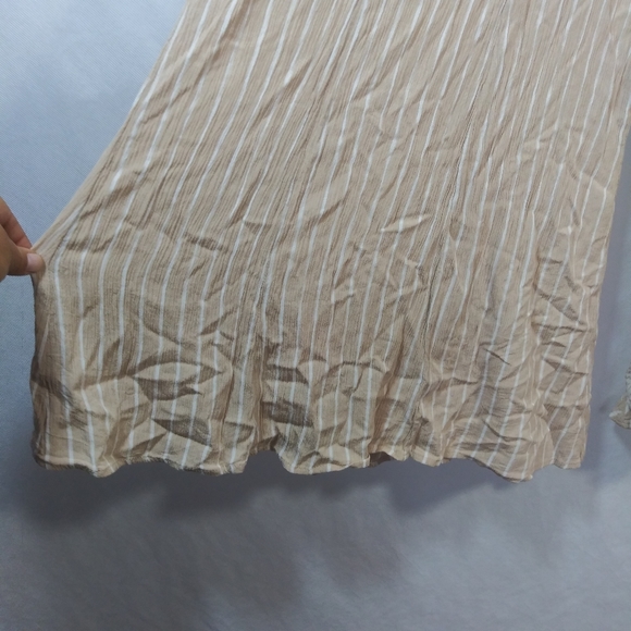 Ocean Drive Cream Tan Multi Print Boho Wide Leg Pull On Pants Size M - Picture 5 of 7